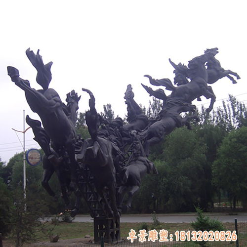 和尚骑马铜雕 拉萨铜雕雕塑马制作厂
